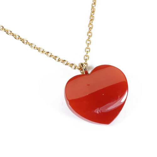 赤珊瑚 ハート ネックレス ペンダント 一粒 ゴールドフィルド 無染色 SANSUI レッド レディース 女性 3月誕生石 天然珊瑚 sango 本さんご コーラル 宝石 サンゴ 土佐 高知