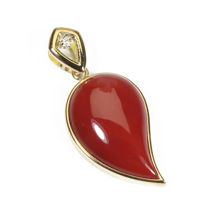 【マラソン12％OFFクーポン】 血赤珊瑚 ペンダント トップ K18 イエローゴールド Pt900 プラチナ 無染色 SANSUI レディース 女性 ファッション アクセサリー ジュエリー 還暦祝い 珊瑚婚式 3月誕生石 ラッピング無料 送料無料