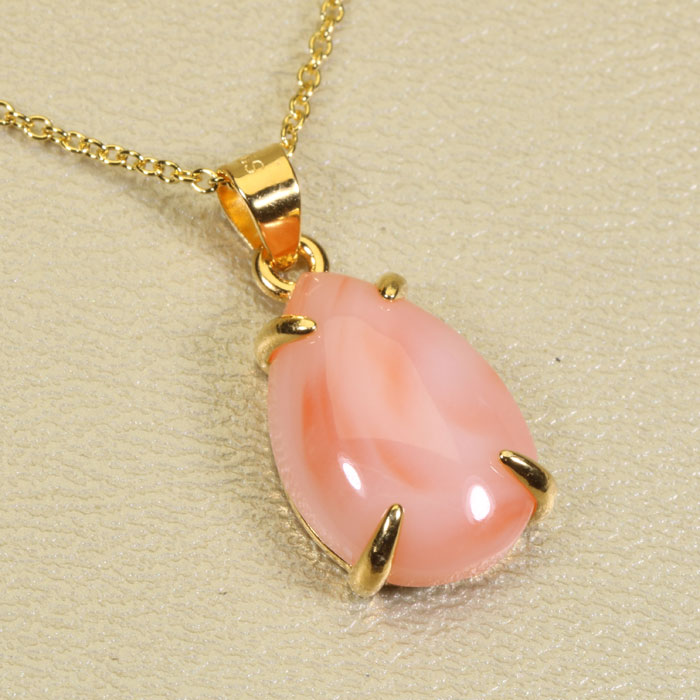 深海 珊瑚 ピンク ペンダント ネックレス シルバー 無染色 SANSUI レディース 女性 ファッション アクセサリー ジュエリー 珊瑚婚式 3月誕生石 ラッピング無料 送料無料