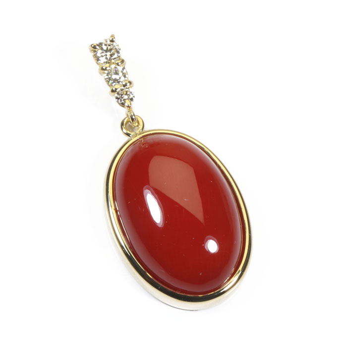 血赤珊瑚 ペンダント K18YG 18金 イエローゴールド 無染色 SANSUI レディース 女性 ファッション アクセサリー ジュエリー 還暦祝い 珊瑚婚式 3月誕生石 ラッピング無料 送料無料