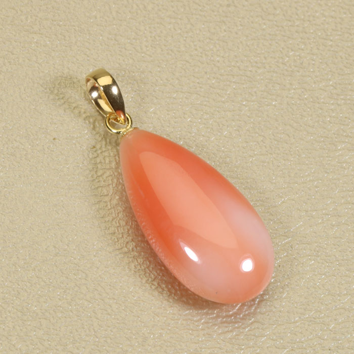ガーネ珊瑚 ピンク ペンダント K18 18金 イエローゴールド 無染色 SANSUI レディース 女性 ファッション アクセサリー ジュエリー 珊瑚婚式 3月誕生石 ラッピング無料 送料無料 高知 土佐