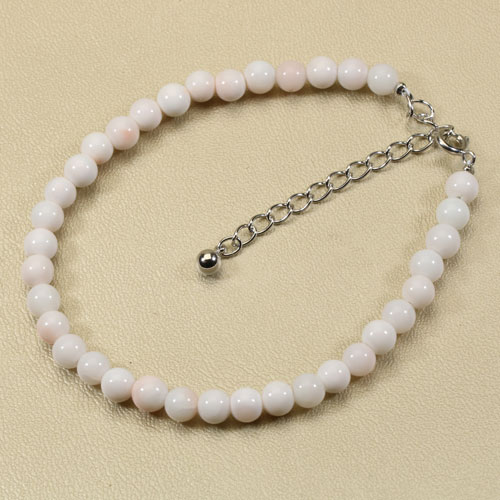 ピンクサンゴ ミッド珊瑚 ブレスレット 丸玉 無染色 SANSUI 3月誕生石 天然珊瑚 sango 本さんご コーラル 宝石 サンゴ 土佐 高知 送料無料