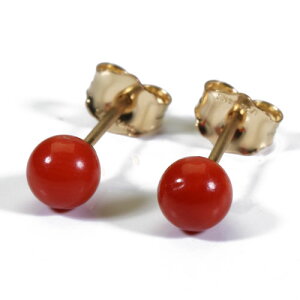 地中海紅 珊瑚 ピアス 丸玉 ゴールドフィルド 無染色 SANSUI レディース 女性 ファッション アクセサリー ジュエリー 還暦祝い 珊瑚婚式 3月誕生石 ラッピング無料 送料無料 高知 土佐