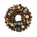 【クリスマスナチュラルリースMサイズ/トゥインクルゴールド】Xmas Christmas クリスマス リース 送料無料 大人気リース 玄関 インテリア 雑貨 飾り 装飾 プレゼント 花 造花 アートフラワー フラワーアレンジメント お祝い 開店 新築 住宅 クリスマスアレンジ