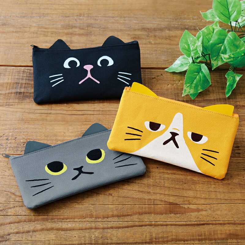 【※注意事項をご確認下さい※】【猫日和 ダブルポケットマルチポーチ】【96個セット販売/1個あたり260円(税込)】エチケットケース マスクポーチ 小物収納 お...