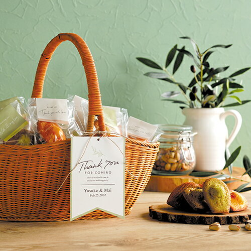 【メルレーヌ(マドレーヌ)40個セット(かご付き)】送料無料 プチギフト 結婚式 ウェディング 挙式 ブライダル 披露宴 引出物 お土産 ご挨拶 お祝い まとめ...