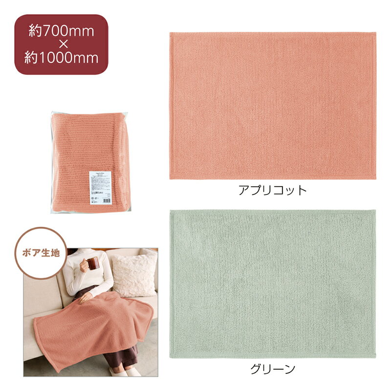 【レジェール ボアブランケット】大判サイズ 700×1000mm ブランケット ひざ掛け あったかアイテム シンプル 防寒 秋冬 オフィス 販促品 粗品 ノベルティ 記念品 冷え性対策 プレゼント 介護施設 来店来場 美容院 サロン 映画館 病院 [3]