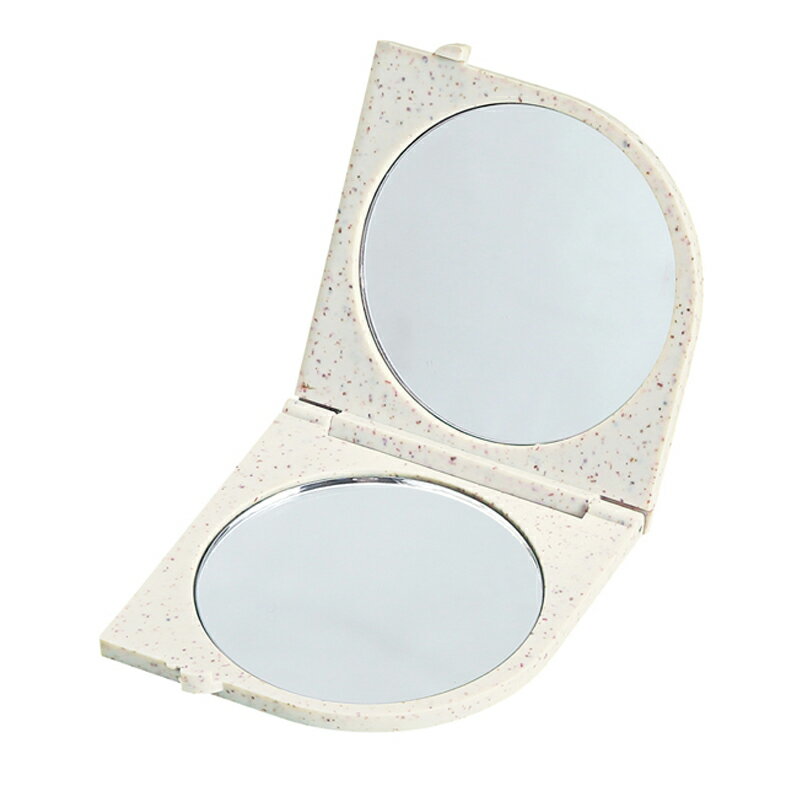 【10個セット販売】【ストローファイバー エコ コンパクトミラー】メイク 化粧 鏡 拡大鏡 再生素材 SDGs ナチュラル 記念品 販促 イベント 粗品 プチギ...