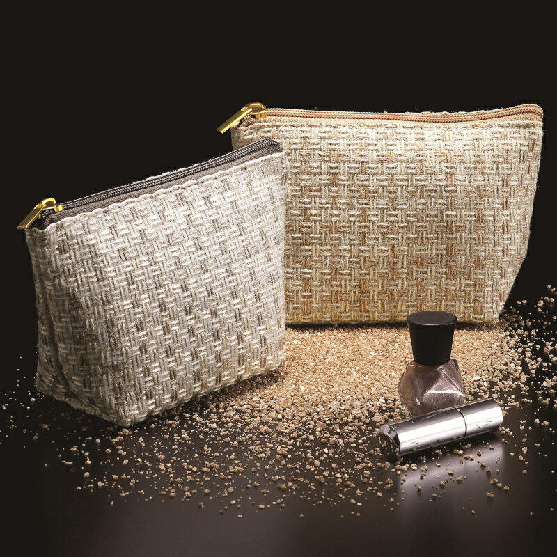 【ルフレ ツイードポーチ】レディス ツイード生地 秋冬 お出かけ 外出 旅行 小物入れ メイクポーチ 化粧品 サロン ネイル メイク コスメ 美容室 お洒落 誕生日 プレゼント 景品 粗品 特典 成約 集客 抽選会 販促 ノベルティ まとめ買いのサムネイル