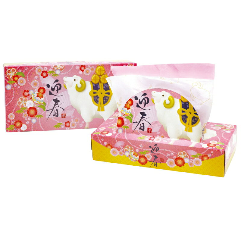 【※1ケース60個セット販売※】【2027干支（未）ティッシュ120W】2027年 令和9年 謹...