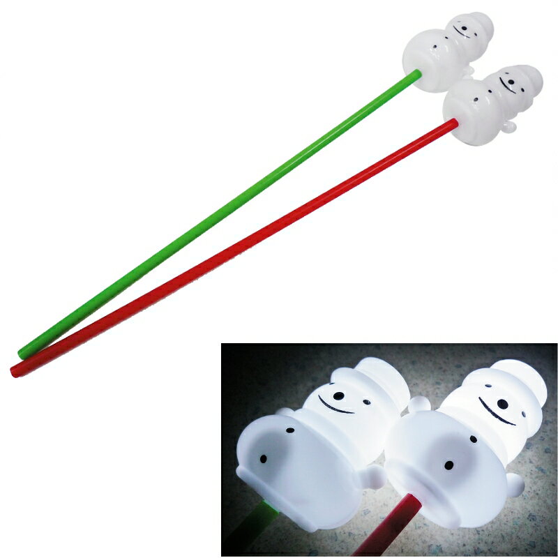 【※1パック12個入セット】【光る棒つきスノーマン】クリスマスプレゼント クリスマスイベント Xmas Christmas お子様向け おもちゃ 粗品 販促品 ...