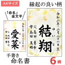 命名書 命名紙 代筆 手書き  赤ちゃん プロの代筆 毛筆 命名用紙 おしゃれ 男の子 女の子 オーダー シンプル 出産祝い 金字 名入れ a4 新生児 プレゼント お祝い ギフト 記念品 おすすめ かわいい