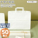 【15日限定★ポイント7倍】 紙袋 手提げ袋 手提袋 平紐 H平32 晒 無地 50枚手提げ マチ広 仕出し お弁当 おしゃれ 収納 業務用 ワイン 小 茶 手...