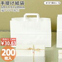 【送料無料】 紙袋 手提げ袋 手提袋 平紐 H平XS 晒 無地 200枚手提げ マチ広 仕出し お弁当 おしゃれ 収納 業務用 ワイン 小 茶 手提げ 日本製 ...