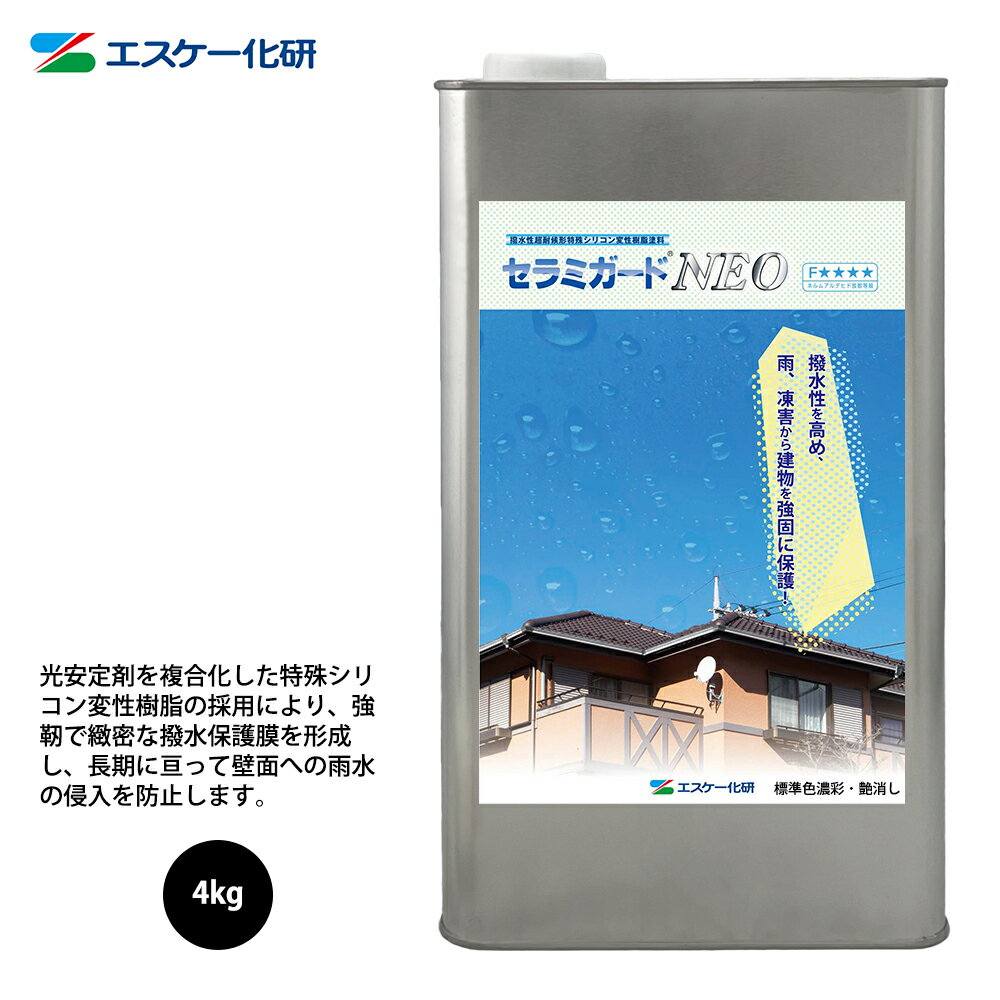 送料無料！セラミガードNEO 4kg 艶消し 濃彩色 エスケ