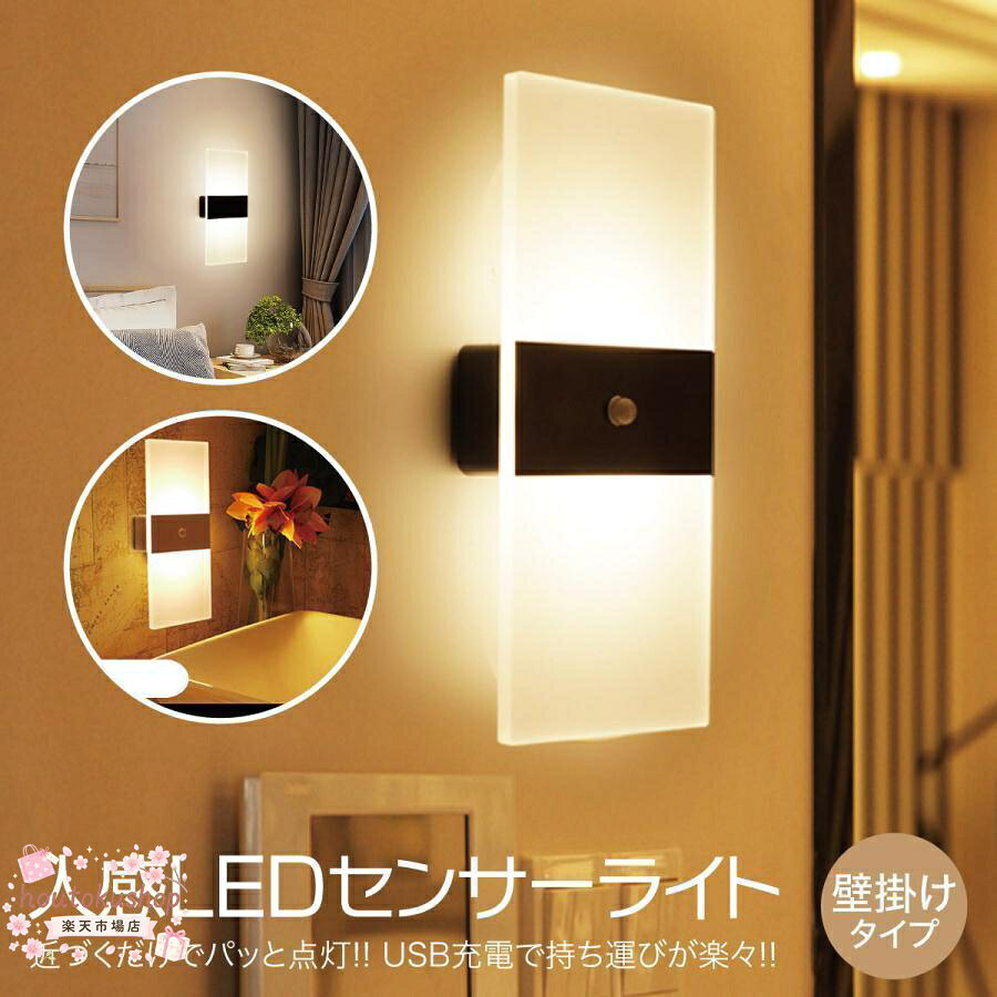LEDライト 感知式 照明 人感 センサーライト 壁掛け ledセンサーライト 人感センサー ライト 防災グッズ 屋外 室内 小型 玄関 クローゼット