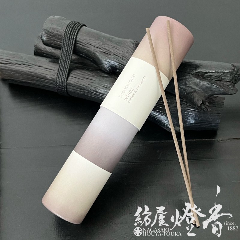 インセンス セントスケープ 冬 02 カフェモカ コーヒー＆チョコレート 短寸スティック 30本入 日本香堂 / 冬の香り お香 移りゆく季節の香り Scentscape にっぽんこうどう もてなし 室内香 旅館 老舗 部屋焚き アロマ リラックス くつろぎ 日本製 / 紡屋燈香 ほうやとうか