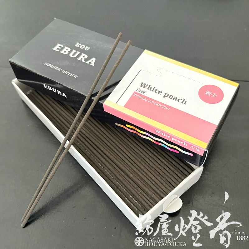 インセンス 淡路島のKOU EBURA 白桃 ST18g 少煙 梅薫堂 / White peach モモ はくとう 短寸 スティック えぶら 江井浦 淡路 お香 部屋焚き 甘い薫香 室内香 アロマ 癒し 人気 ばいくんどう お香 ギフト 香りGIFT リフレシュ 薫り 国内生産 日本製 / 紡屋燈香 ほうやとうか
