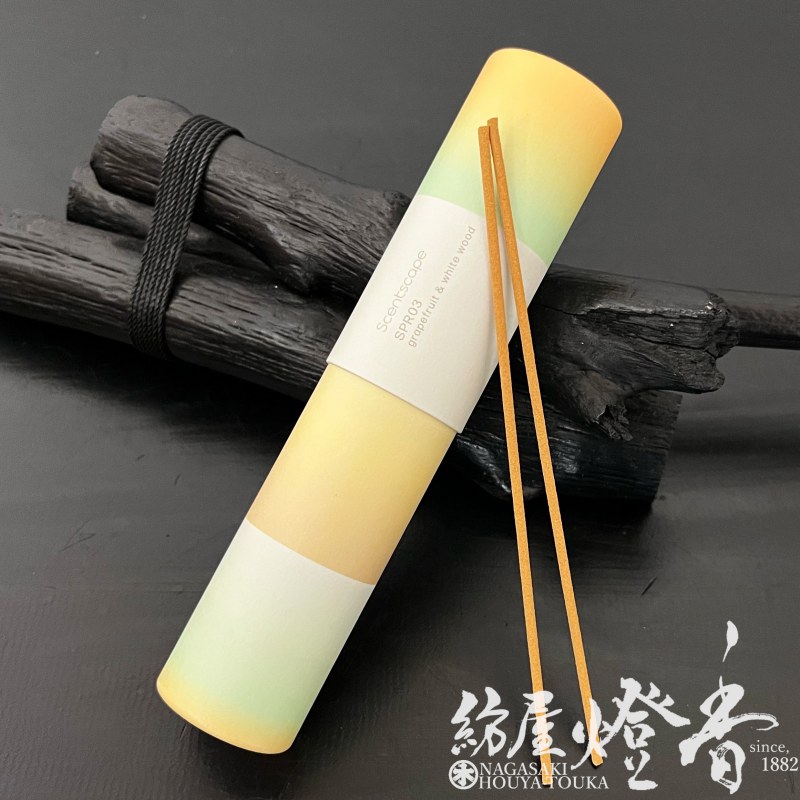 インセンス セントスケープ 春 03 グレープフルーツ＆ホワイトウッド 短寸スティック 30本入 日本香堂 ..