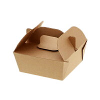 キャリー フード BOX【S・20入】ケーキに! ランチに! 用途いろいろ! ナチュラルテイスト・紙製でエコ! テイクアウト・デリバリーに! ネオクラフトシリーズ