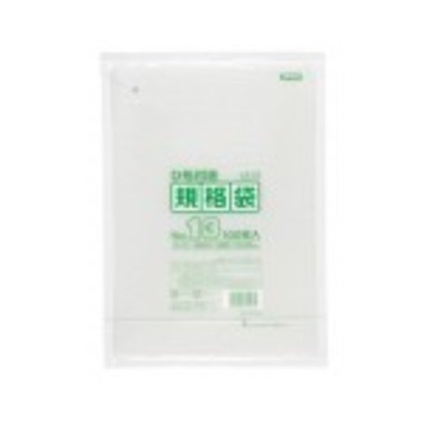 ジャパックス LD規格ポリ袋 0.03mm厚 No.13紐付き LK13 260×380mm 1ケース3000枚入り