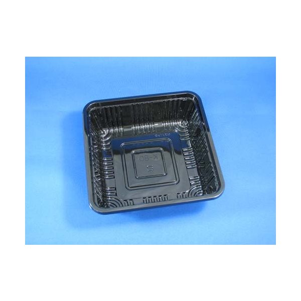 【屋号必須】リスパック フルーツケース フルーツ K-80 黒 165×165×50mm 1ケース1600枚入り