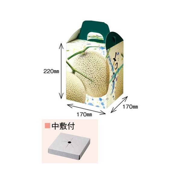 【屋号必須】オリカ メロン箱 飛翔メロン1ヶ入 175×175×310mm 1ケース100セット入り