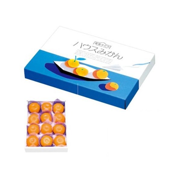 【屋号必須】オリカ みかん箱 温室育ち B&W 小 245×310×55mm 1ケース80セット入り