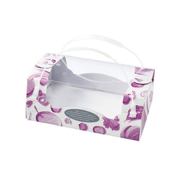 【屋号必須】オリカ 手提用化粧箱 ニューたなきゅー窓付ペール 中185×280×105mm 1ケース60セット入り