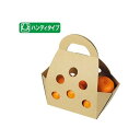 【屋号必須】ヤマニパッケージ みかん箱 L-2479 クラフト手提 小 255(底180)×110(底120)×190mm 1ケース100枚入り ハンディタイプ/みかん用/ダンボール