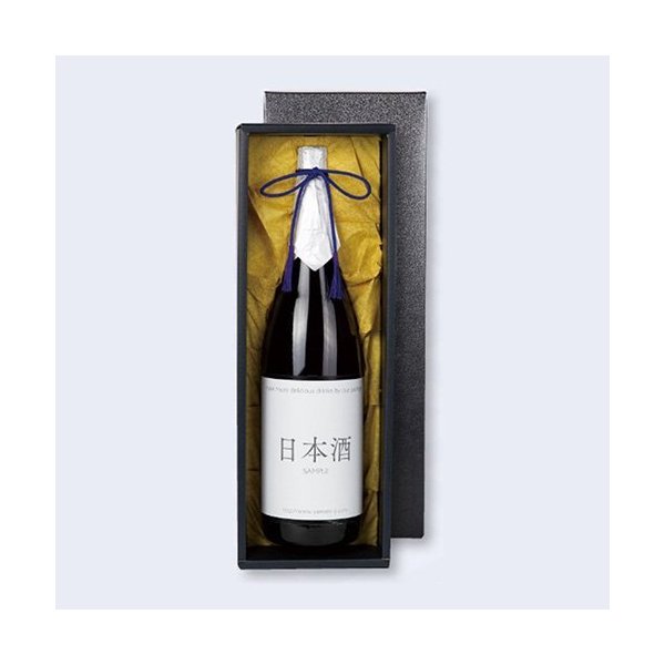 【屋号必須】日本酒・焼酎用ギフト箱 K-310-1 一升瓶1本入黒無地 425×135×105mm 1ケース50枚入 ヤマニパッケージ