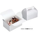 【屋号必須】ケーキ箱 DE-28 ドームホワイト #8 240×180×80(130)mm 1ケース300枚入 ヤマニパッケージ