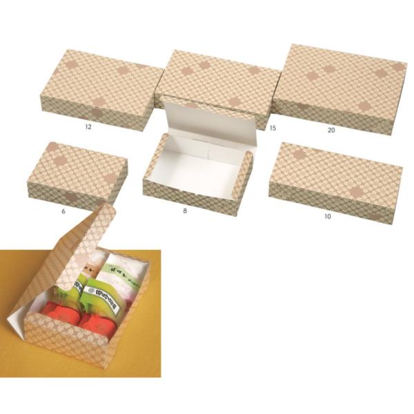 【値引有】【屋号必須】和菓子用サービス箱 15個用 和 B 古染 15 235×140×45mm 1セット300枚 玉谷共栄堂 254015