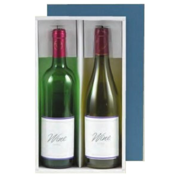 【屋号必須】ワイン用ギフト箱 K-326FS お値打ちワイン箱 FS 2本入 315×175×83mm 1ケース50枚入 ヤマニパッケージ