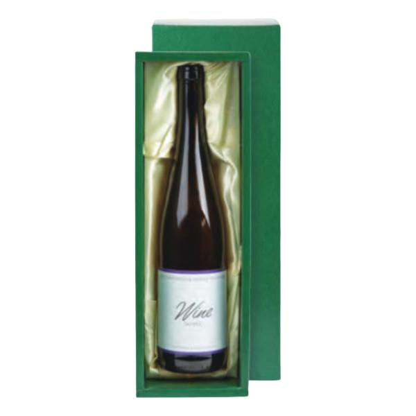 【屋号必須】ワイン用ギフト箱 K-115 ロング兼用 布クリーム 1本 345×103×88mm 1ケース50枚入 ヤマニパッケージ