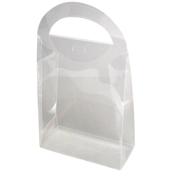 【屋号必須】ギフトボックス P-23 ハンディ-スリムBOX 高透明 3L 180×80×252(322)mm 1ケース200枚入 ヤマニパッケージ