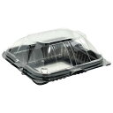 【屋号必須】ミニトマト用パック UFM-150R 4穴 黒小窓付 嵌合 122×105×49mm 1ケース1200枚入り ウツミリサイクルシステムズ
