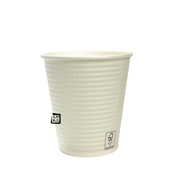 【屋号必須】C2150EAFS FMX エンボスカップ ホワイト 210ml 7oz 1ケース1500個入り SUNNAP 紙コップ 断熱カップ