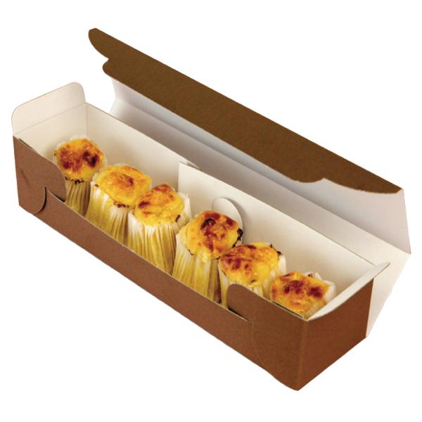 【屋号必須】スイートポテト箱 20-299 ジョイフルガトーブラウン 270×70×60mm 1ケース100枚入 ヤマニパ..