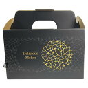 【屋号必須】メロン箱 メロン2ヶ入 メルブラック AA0165 310×160×290mm 1セット50枚入り オリカ
