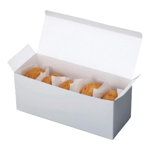 【屋号必須】シュークリーム箱 20-241 シュークリーム 5ヶ箱 265×100×110mm 1ケース300枚入 ヤマニパッケージ 洋菓子用紙箱