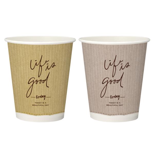 【屋号必須】GDNP11CF 11断熱クラフトテイスト 11オンス 336ml 1ケース800個入り 日本デキシー 断熱紙コップ