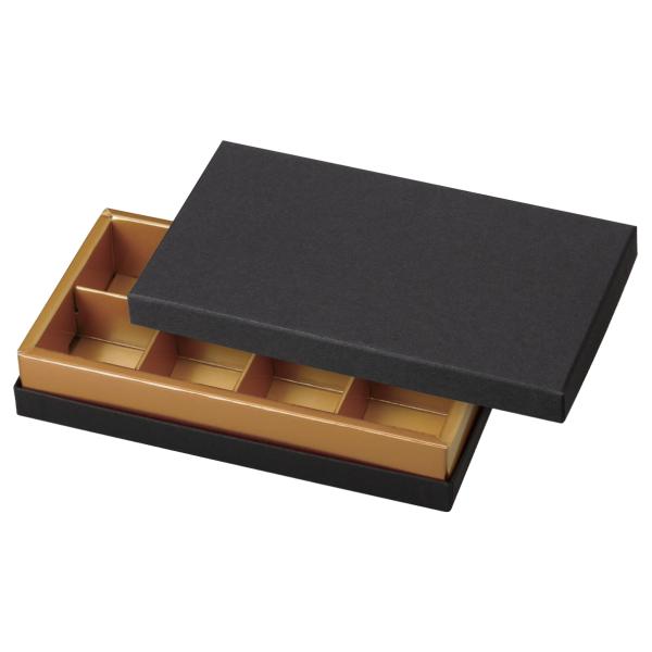 【屋号必須】チョコレートボックス 20-2656 ボンボンショコラ ブラック 8ヶ用 151×77×28mm 1ケース100枚入 ヤマニパッケージ チョコレート...