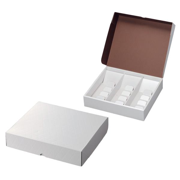 【屋号必須】洋菓子焼き菓子ギフト箱 20-2001W HBフードギフトボックス パールホワイト M 278×240×59mm..