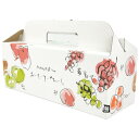 【屋号必須】桃箱 おもてなし手提 3個用 320×110×120mm 1ケース100セット入 AA1335 オリカ ハンディタイプ 梨箱