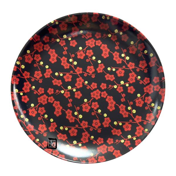 【屋号必須】丸皿 まるひらざら 250 赤梅 250φ×23mm 1ケース500枚入 222505 青葉紙業 弁当容器