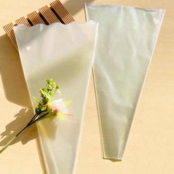 フラワー袋 NA4-5042 波型 穴無 #40 420/50×500mm 1ケース4000枚入 70099 ファーストパック 花用 手詰..