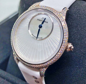 【新品】JAQUET DROZ ジャケドロー　PETITE HEURE MINUTE MOTHER-OF-PEARL　J005004570 メンズ 18kホワイトゴールド　腕時計　watch【送料・代引手数料無料】