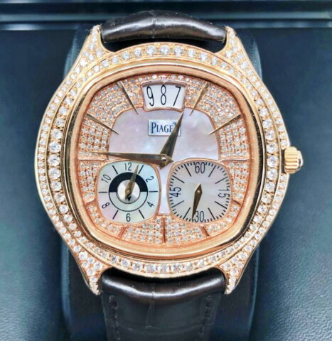 【新同品】Piaget　ピアジェ エンペラドール デュアルタイム　P10350　アフターダイヤモンド 18Kピンクゴールド　メンズ　腕時計　watch 0【送料・代引手数料無料】