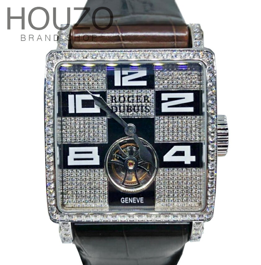 ロジェ・デュブイ 【新同品】ロジェデュブイ Roger Dubuis ゴールデン スクエア トゥールビヨン　 G37 18kホワイトゴールド　メンズ　腕時計　watch【1年保証】